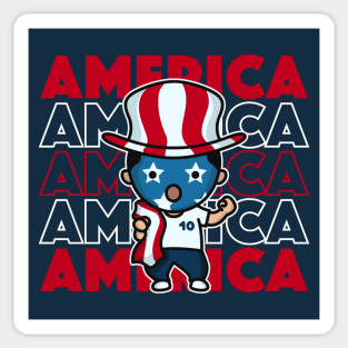 US Soccer Fan // Kawaii Cute American Soccer Supporter Sticker